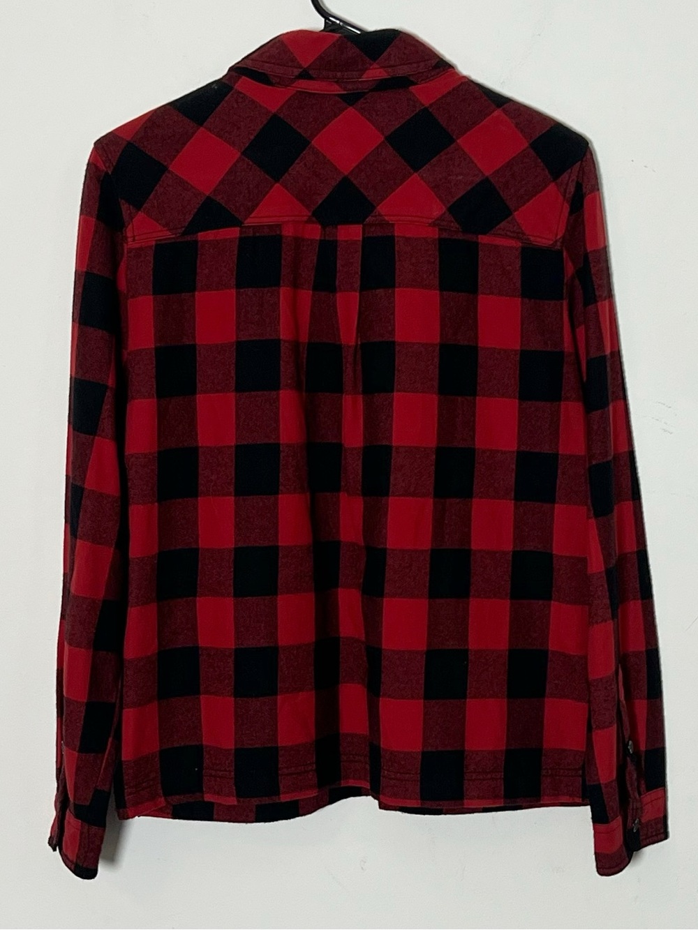 J.Crew Buffalo Plaid Wool Blend Shirt Jacket Red Black Women’s Shacket - Picture 6 of 6